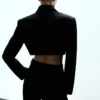 Veste de costume courte en laine