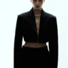 Veste de costume courte en laine