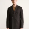 Veste de costume croisée 100 % laine italienne