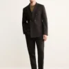 Veste de costume croisée 100 % laine italienne