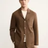 Veste de costume en flanelle de laine vierge italienne