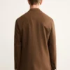 Veste de costume en flanelle de laine vierge italienne