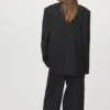 Veste de costume en laine mélangée avec revers