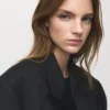 Veste de costume en laine mélangée avec revers