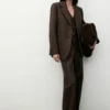 Veste de costume en laine mouchetée