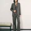 Veste de costume en laine mouchetée