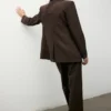 Veste de costume en laine mouchetée