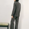 Veste de costume en laine mouchetée