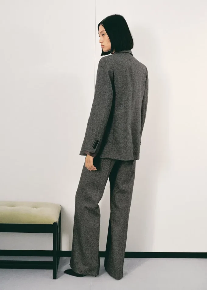 Veste de costume en laine mouchetée