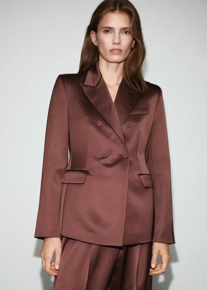 Veste de costume en satin