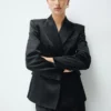 Veste de costume en satin