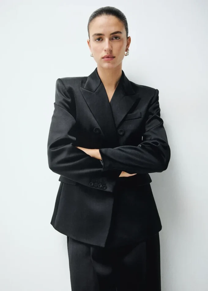 Veste de costume en satin