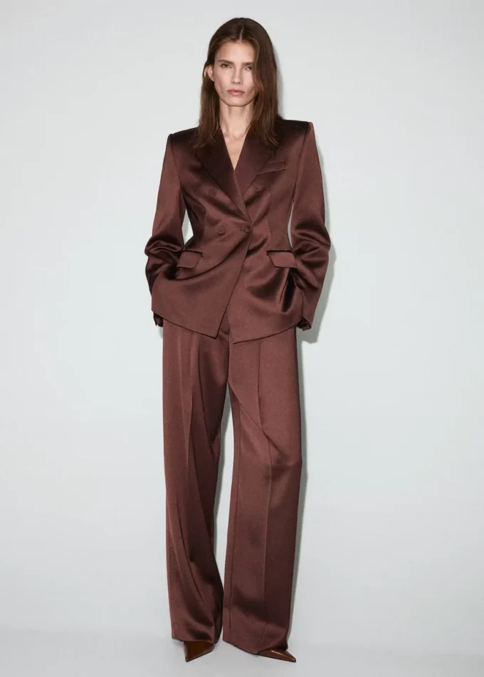 Veste de costume en satin