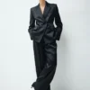 Veste de costume en satin