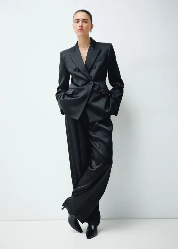 Veste de costume en satin