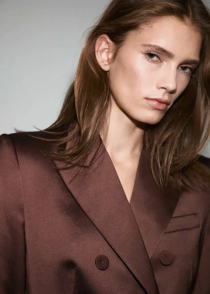 Veste de costume en satin