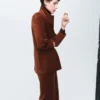 Veste de costume en velours avec poches