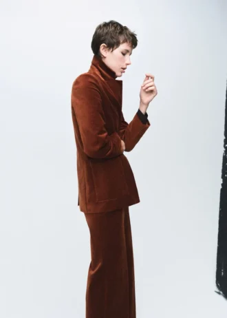Veste de costume en velours avec poches