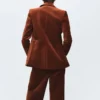 Veste de costume en velours avec poches