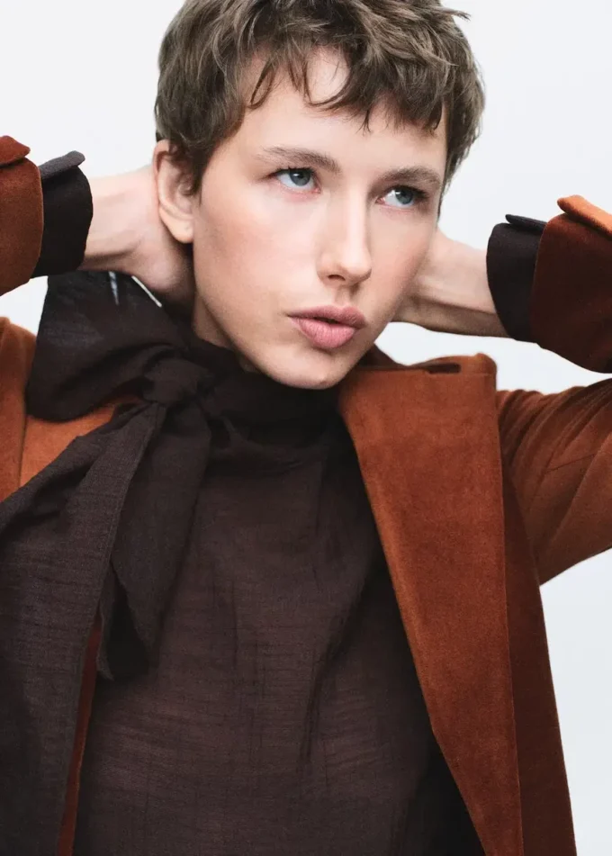 Veste de costume en velours avec poches