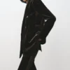 Veste de costume en velours à double boutonnage