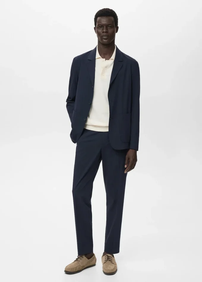 Veste de costume slim fit avec poches