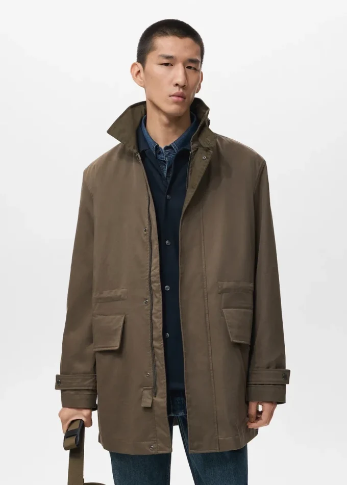 Veste de travail en coton déperlant avec poches