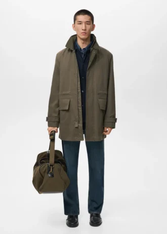 Veste de travail en coton déperlant avec poches