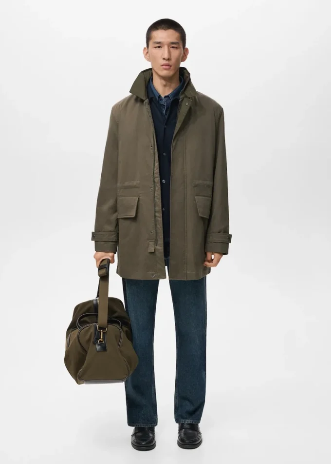 Veste de travail en coton déperlant avec poches