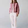 Pantalon en coton rayé