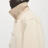 Veste de travail en denim avec col contrasté