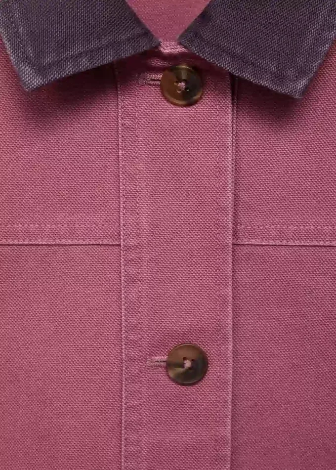 Veste de travail en denim avec col contrasté
