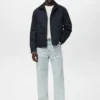 Veste déperlante avec col en velours côtelé
