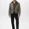 Veste déperlante avec col en velours côtelé