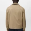 Veste déperlante avec col en velours côtelé
