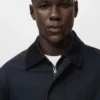 Veste déperlante avec col en velours côtelé