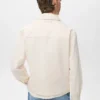 Veste droite en coton avec boutons