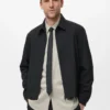 Veste droite à poches