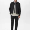 Veste droite à poches
