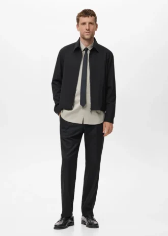 Veste droite à poches