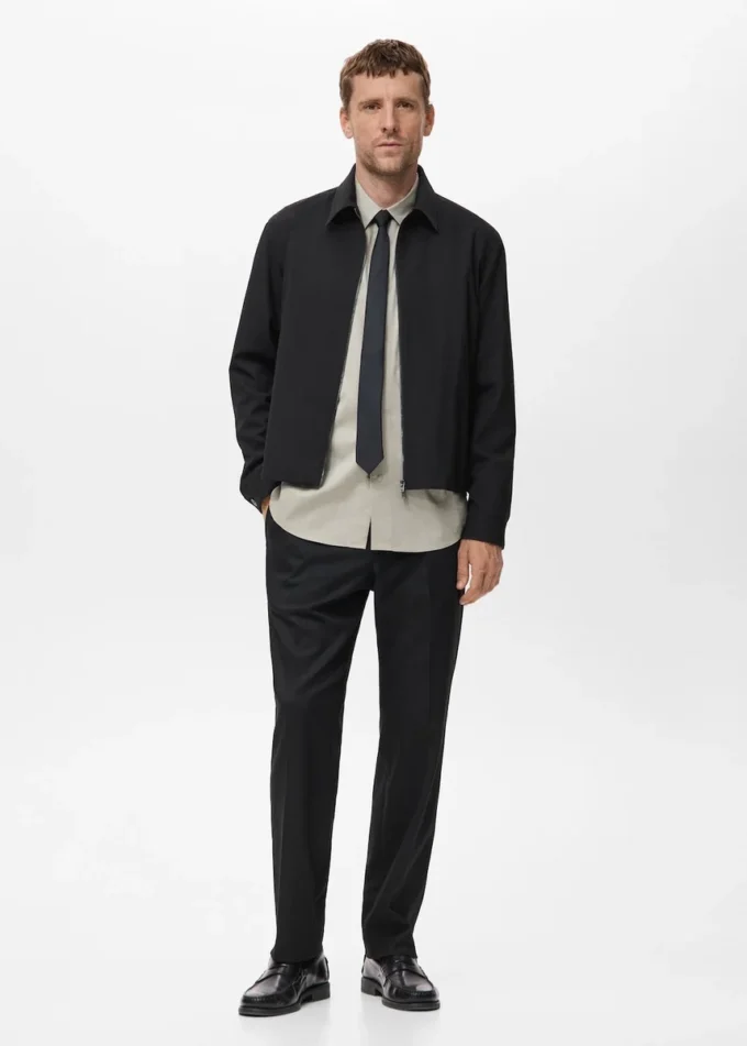Veste droite à poches