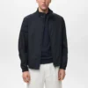 Veste en coton avec col boutonné