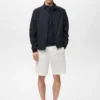 Veste en coton avec col boutonné