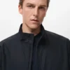 Veste en coton avec col boutonné