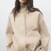 Veste en coton avec col en velours côtelé
