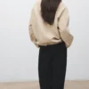 Veste en coton avec col en velours côtelé