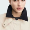 Veste en coton avec col en velours côtelé