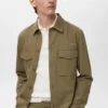 Veste en coton et lyocell avec poches