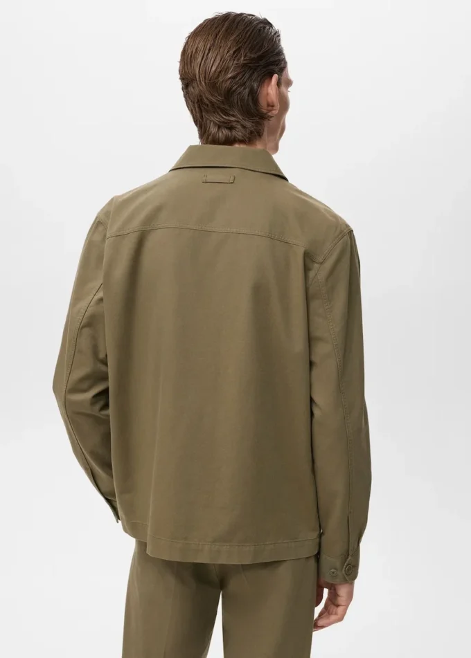 Veste en coton et lyocell avec poches
