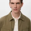 Veste en coton et lyocell avec poches